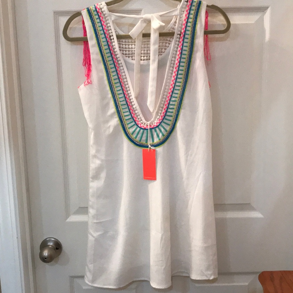 NWT Lulumari Fringe Shift Dress - Picture 5 of 8
